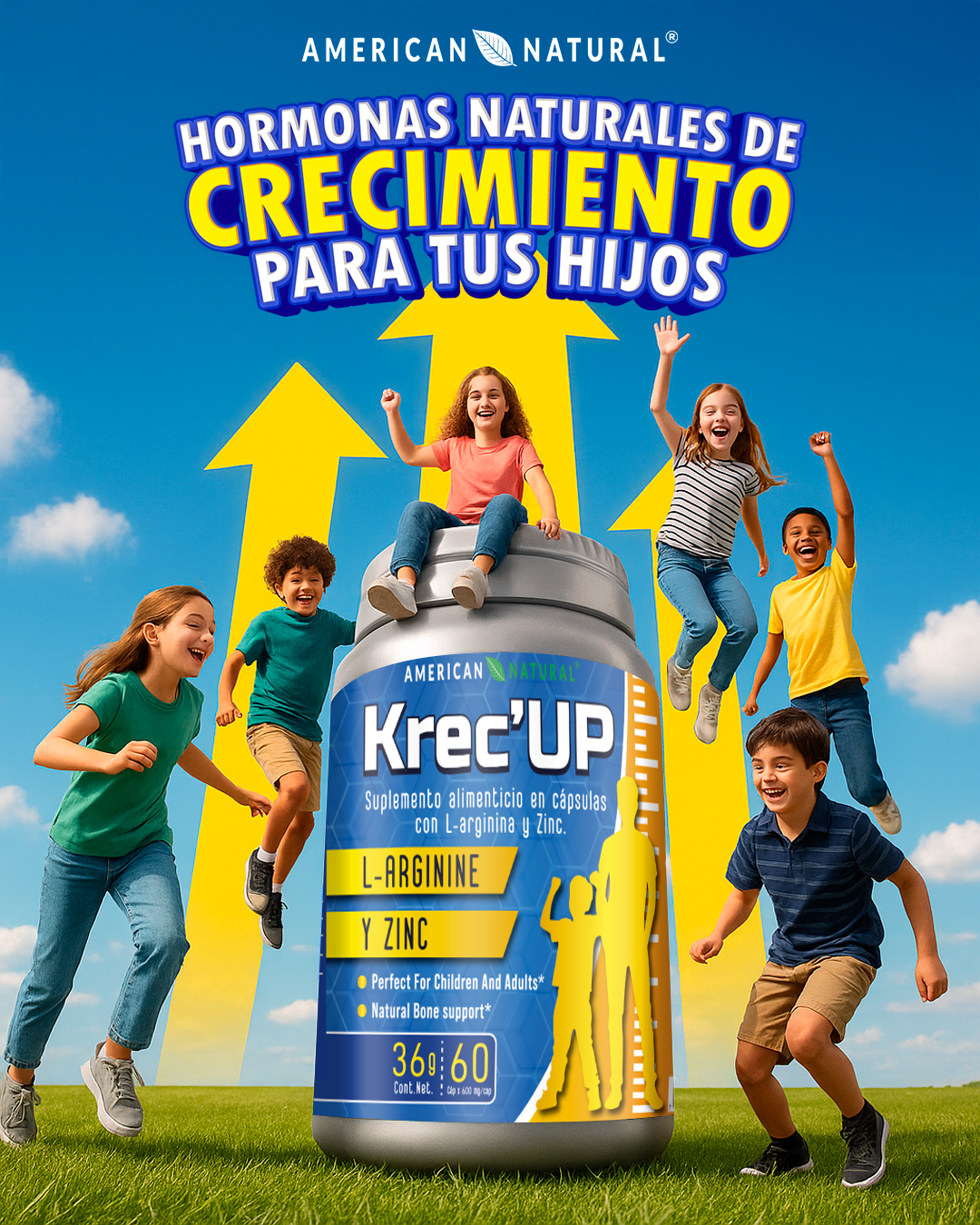 KREC UP - Hormonas naturales para el crecimiento
