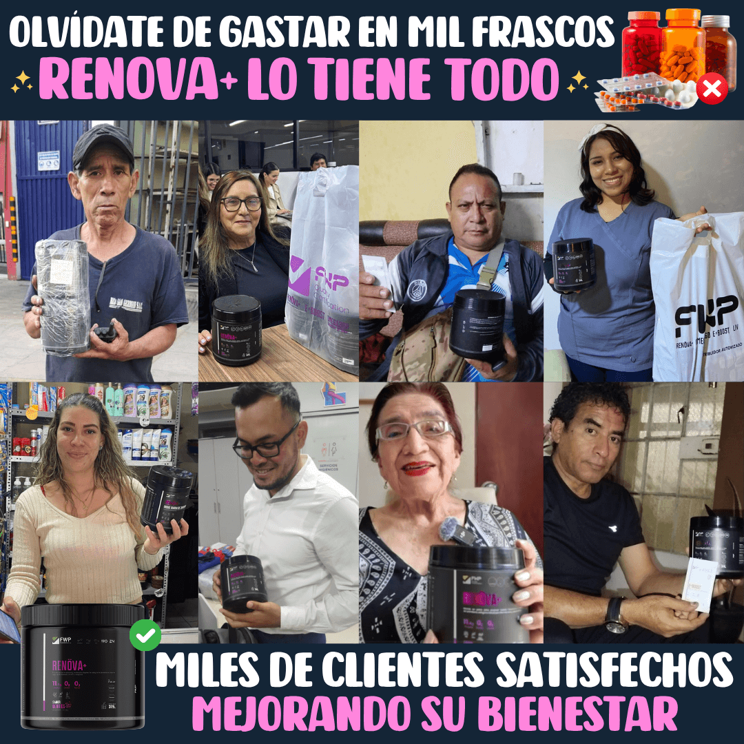 RENÖVA+ Colágeno para piel, cabello, uñas y articulaciones