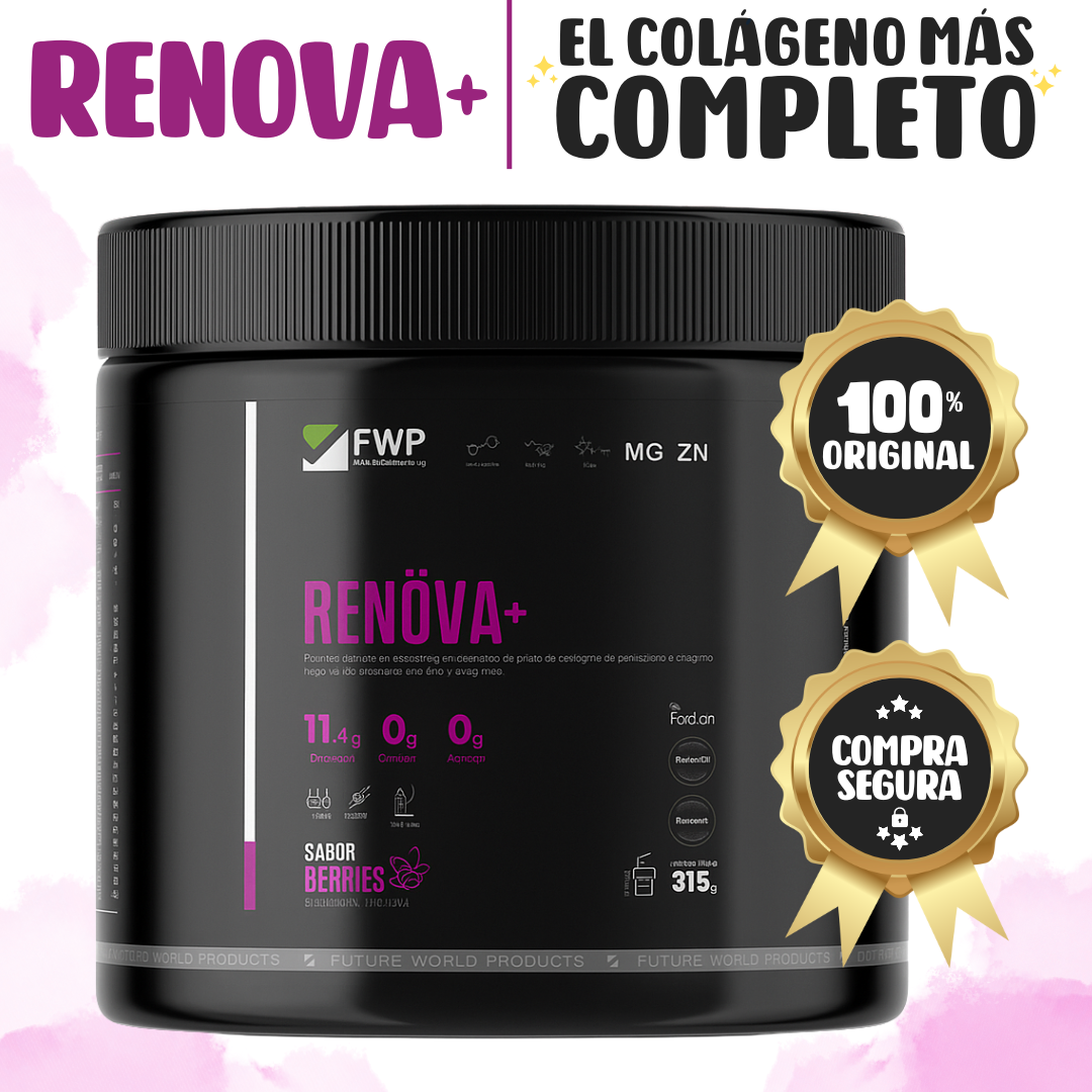 RENÖVA+ Colágeno para piel, cabello, uñas y articulaciones