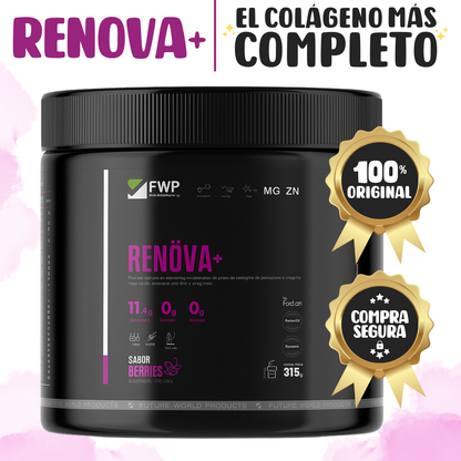 RENÖVA+ Colágeno para piel, cabello, uñas y articulaciones